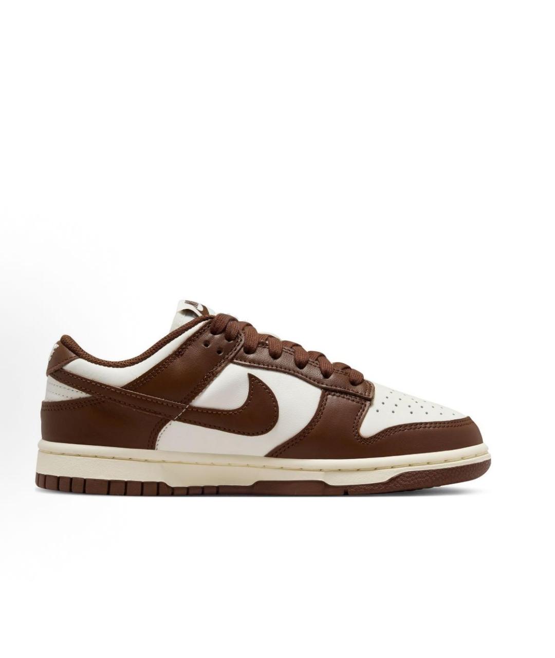 NIKE Коричневые низкие кроссовки / кеды из искусственной кожи, фото 2