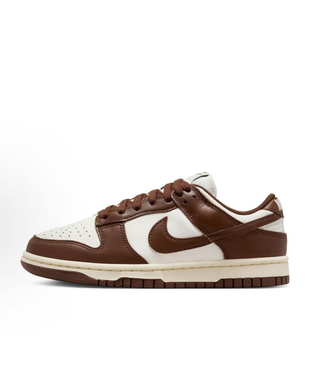 NIKE Коричневые низкие кроссовки / кеды из искусственной кожи, фото 5