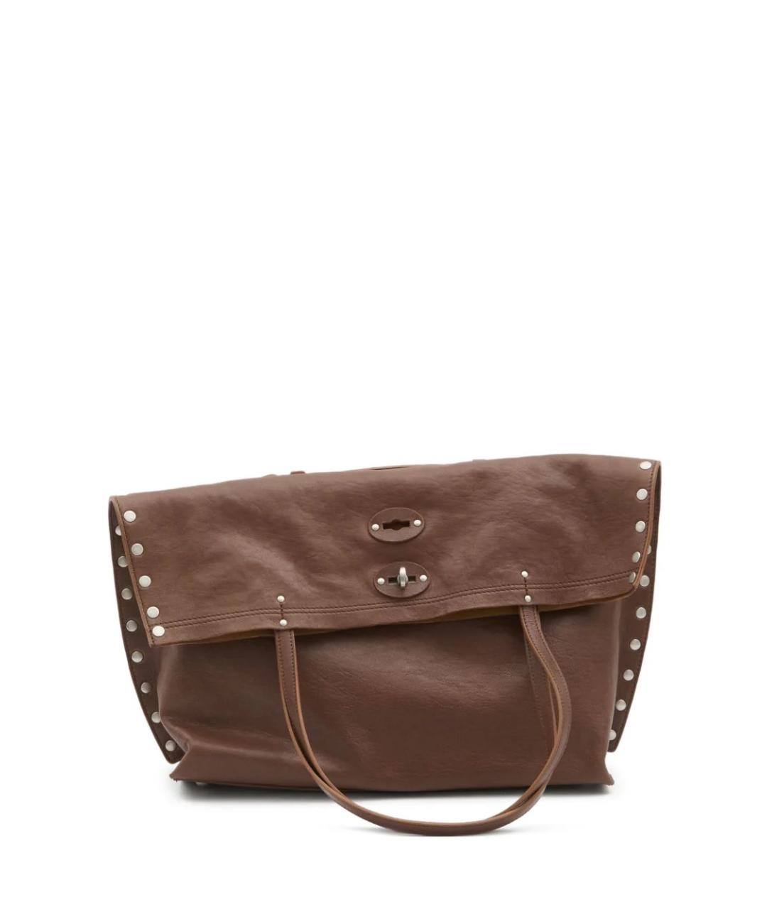 ZANELLATO Коричневая кожаная сумка тоут, фото 3