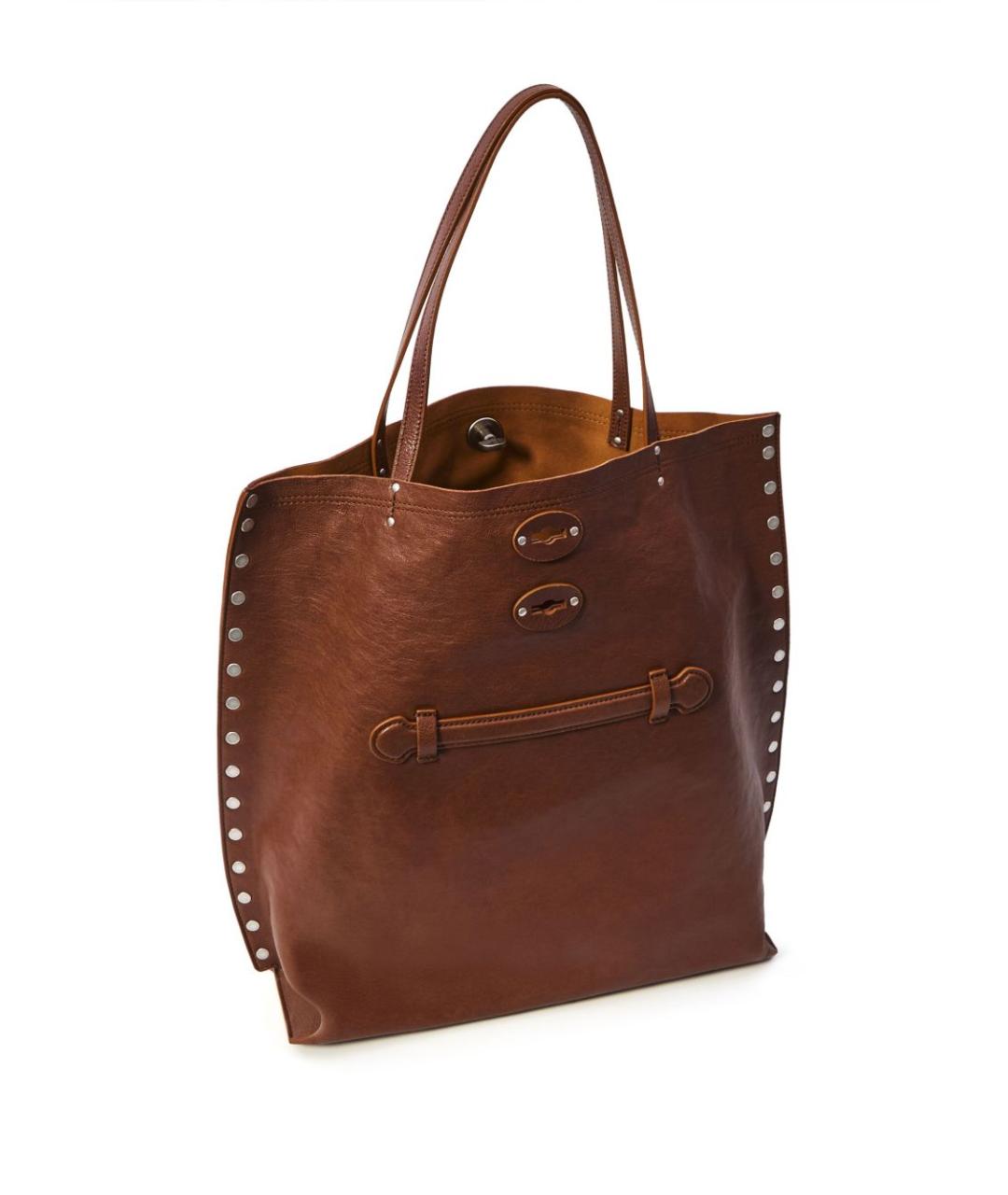 ZANELLATO Коричневая кожаная сумка тоут, фото 1