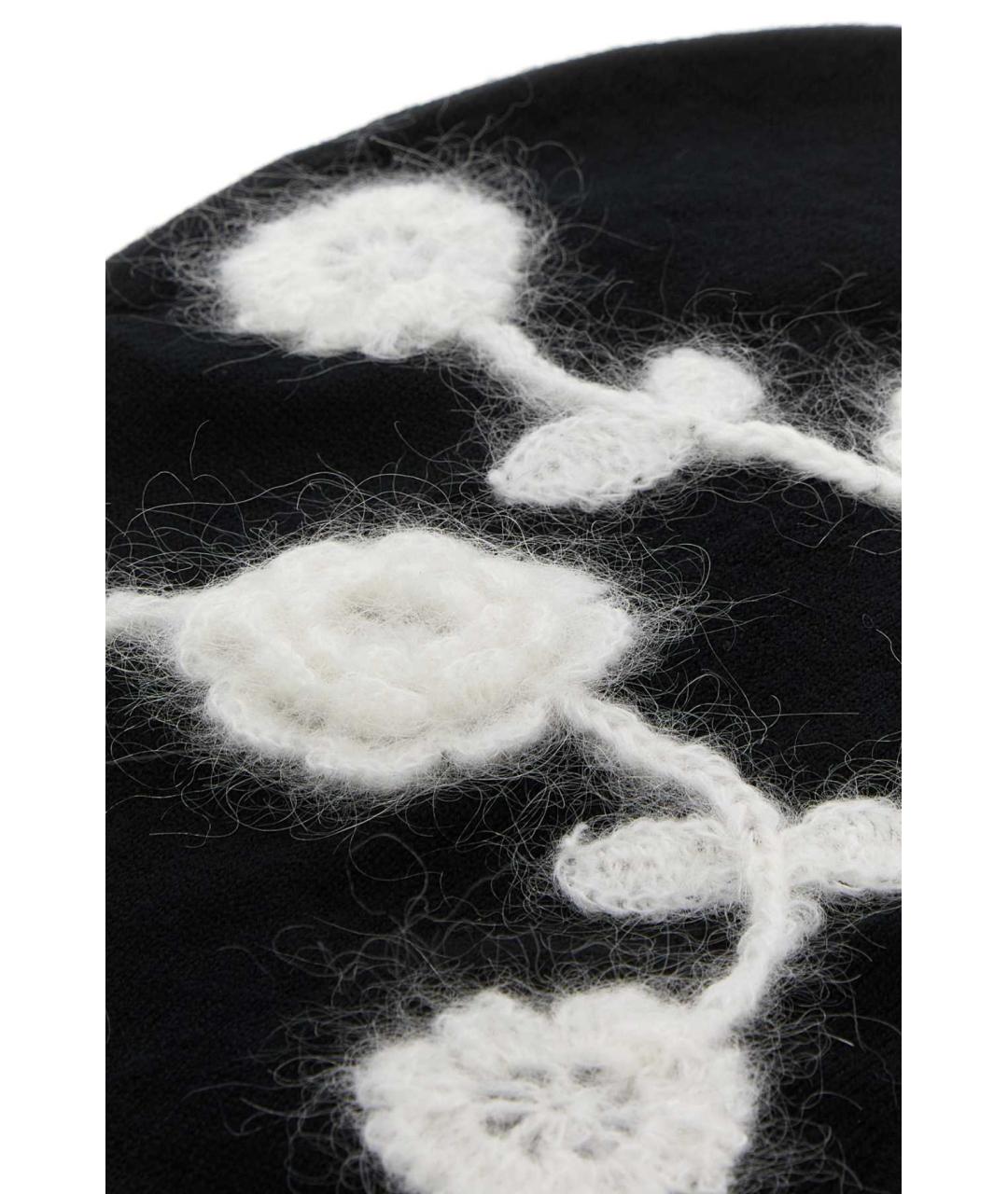 GANNI Черная шерстяная шапка, фото 2