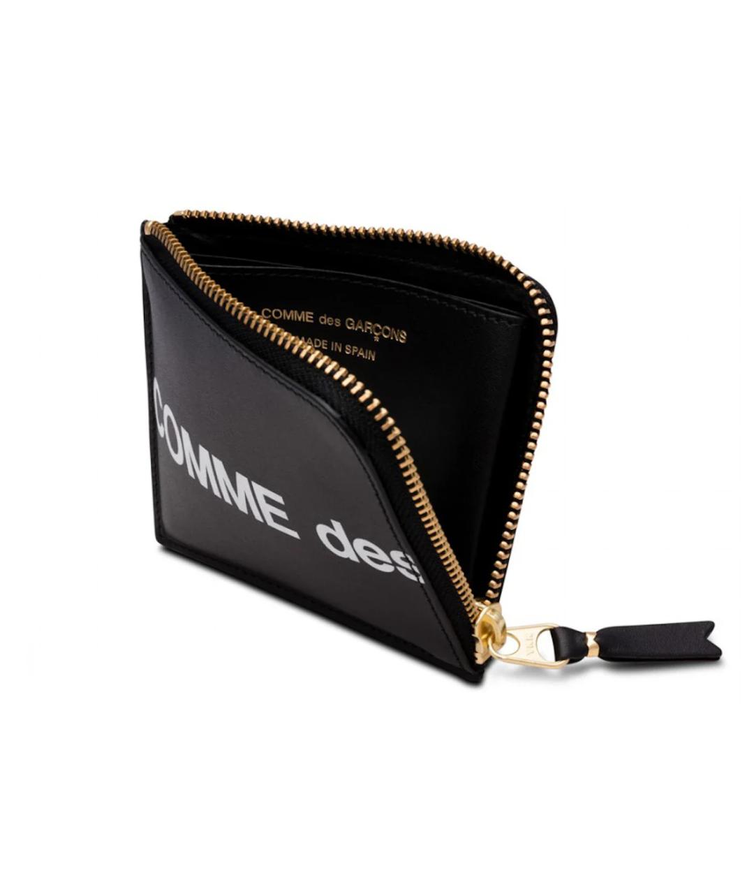 COMME DES GARÇONS Черный кожаный кошелек, фото 3