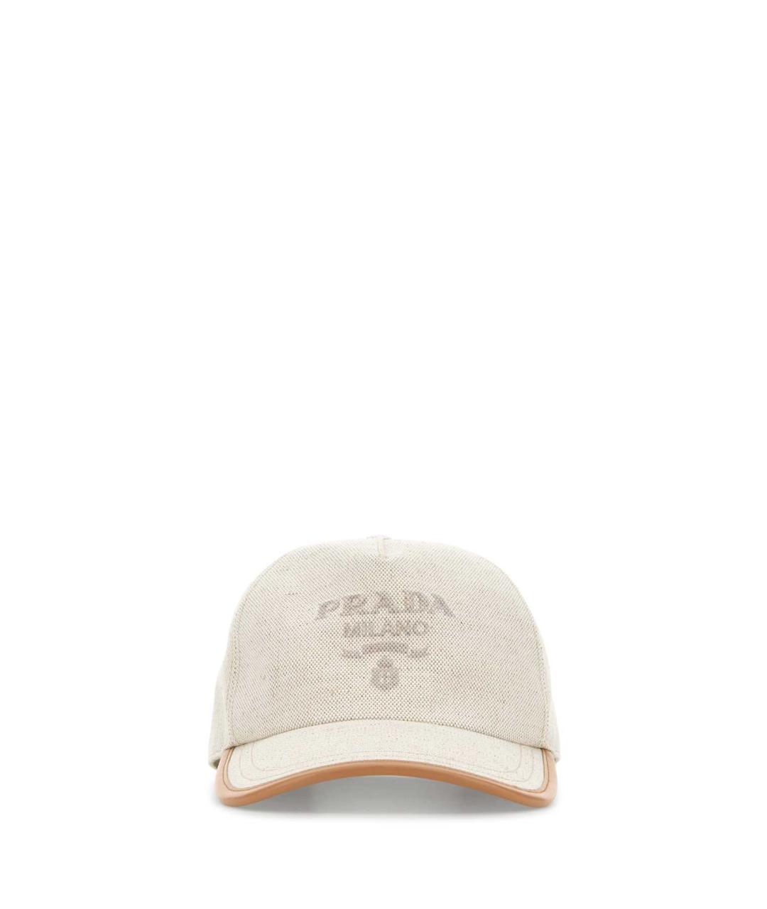 PRADA Бежевая хлопковая кепка, фото 1