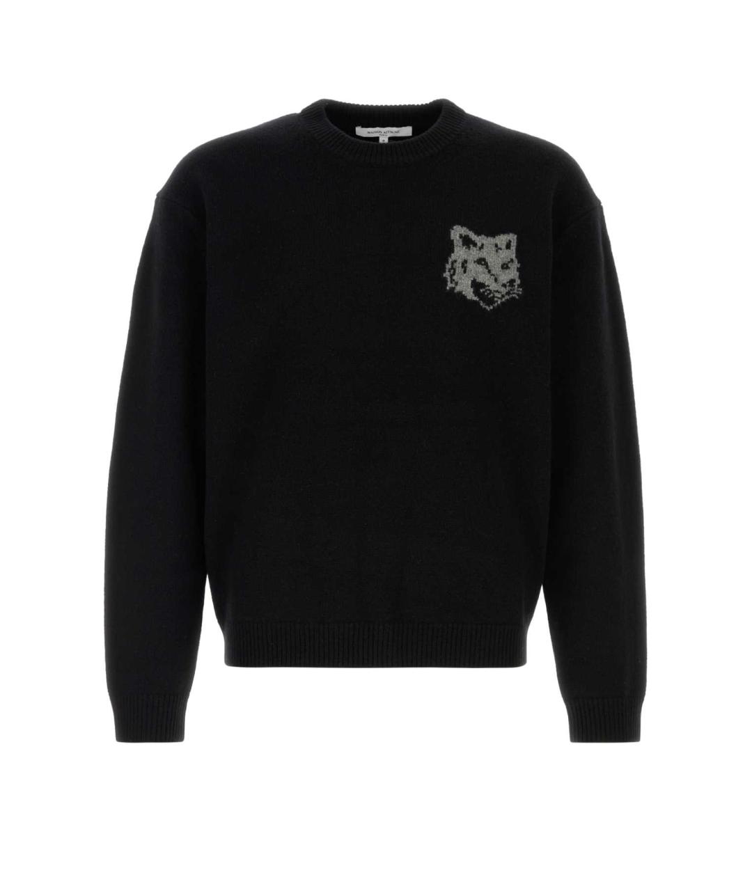 MAISON KITSUNE Черный шерстяной джемпер / свитер, фото 1