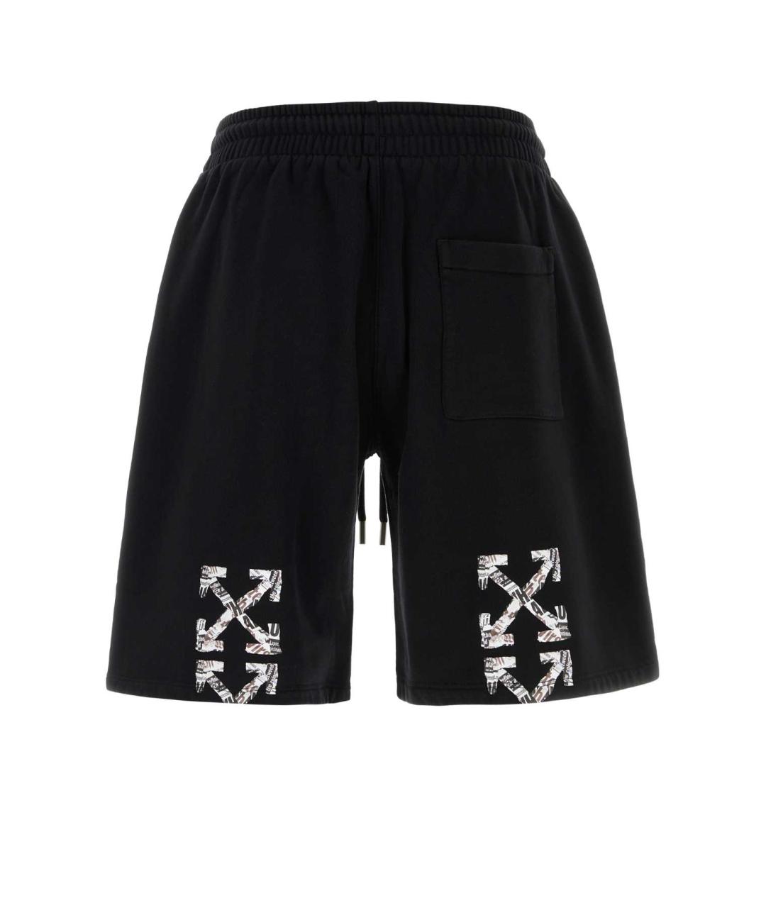 OFF-WHITE Черные хлопковые шорты, фото 2