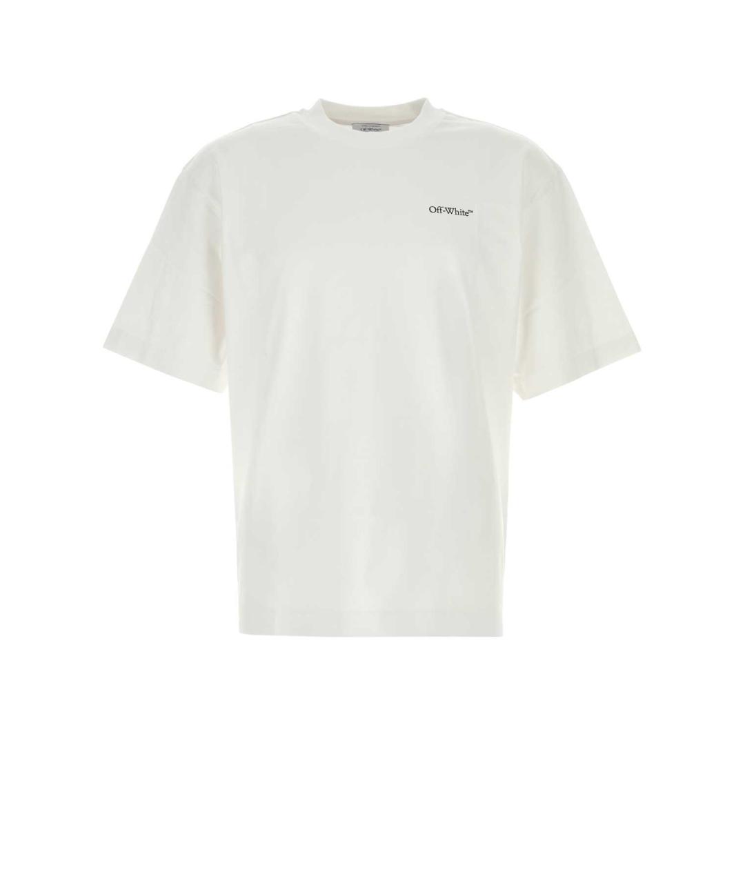 OFF-WHITE Белая хлопковая футболка, фото 1