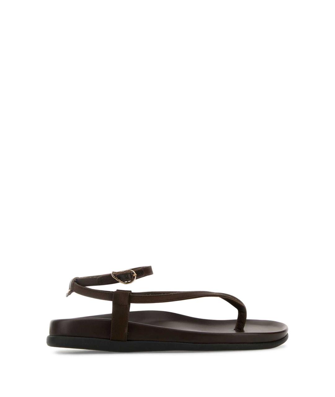 ANCIENT GREEK Коричневые кожаные босоножки, фото 1