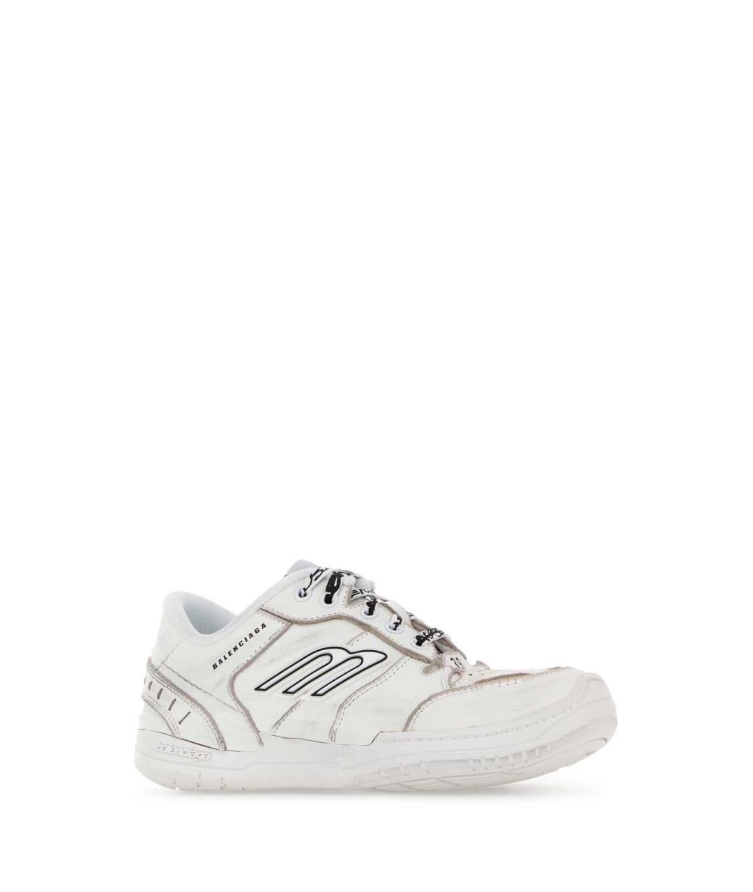 BALENCIAGA Белые кожаные кроссовки, фото 2