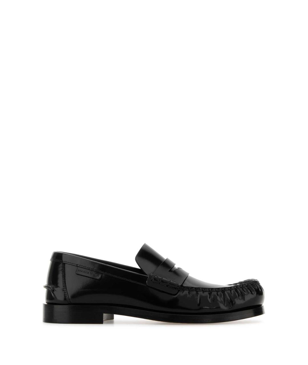 BOTTEGA VENETA Черные кожаные лоферы, фото 1