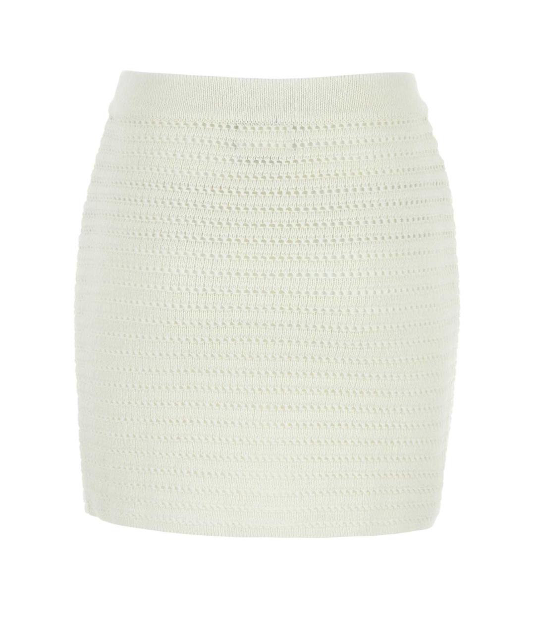 LE KASHA Белая льняная юбка мини, фото 2