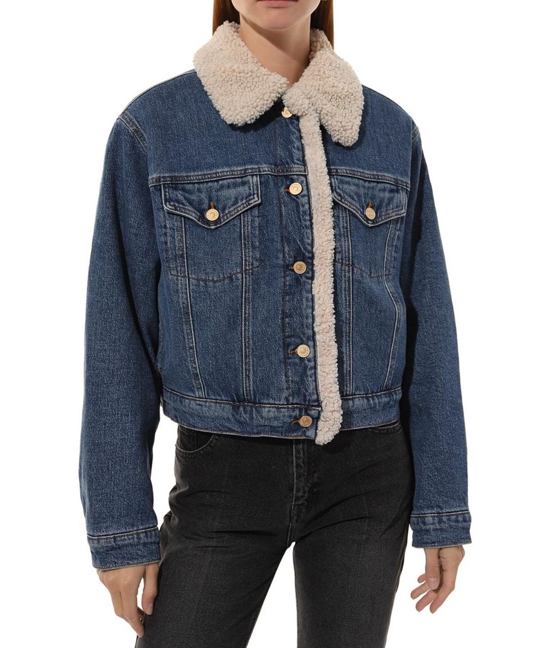 7 FOR ALL MANKIND Синяя деним куртка, фото 3