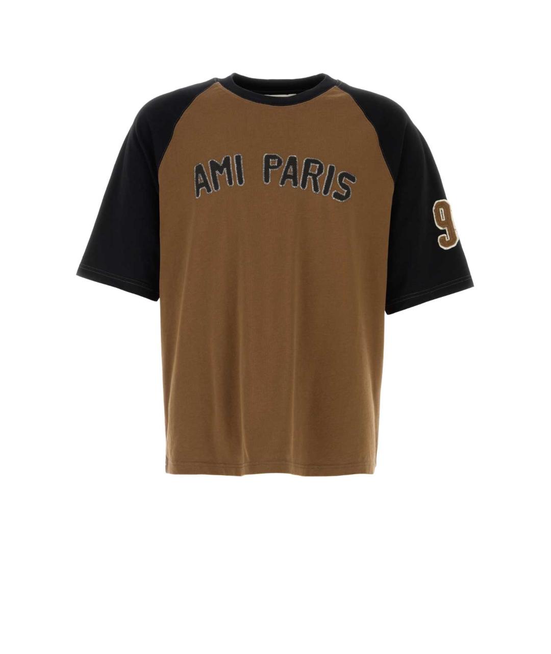 Ami Paris Коричневый хлопковый джемпер / свитер, фото 1