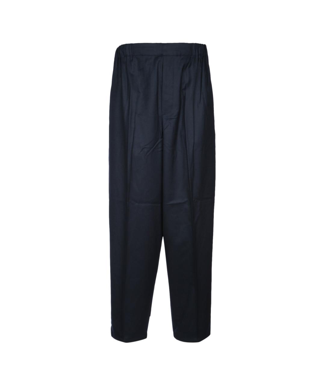 JACQUEMUS Темно-синие хлопковые повседневные брюки, фото 1