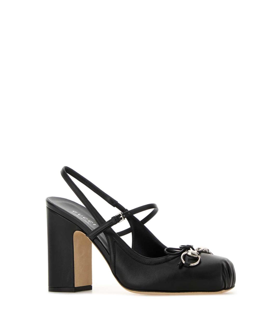 GUCCI Черные кожаные туфли, фото 2