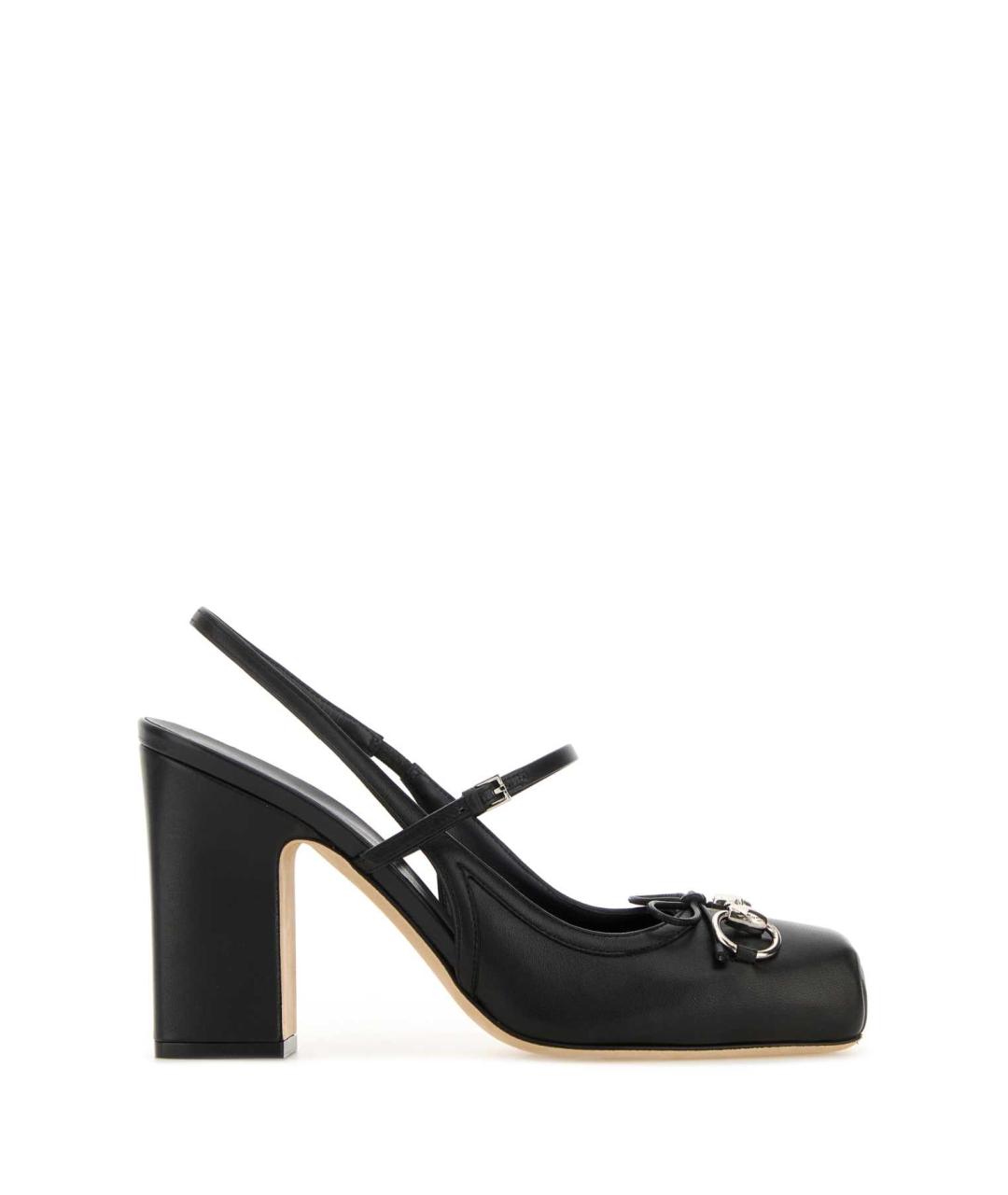 GUCCI Черные кожаные туфли, фото 1