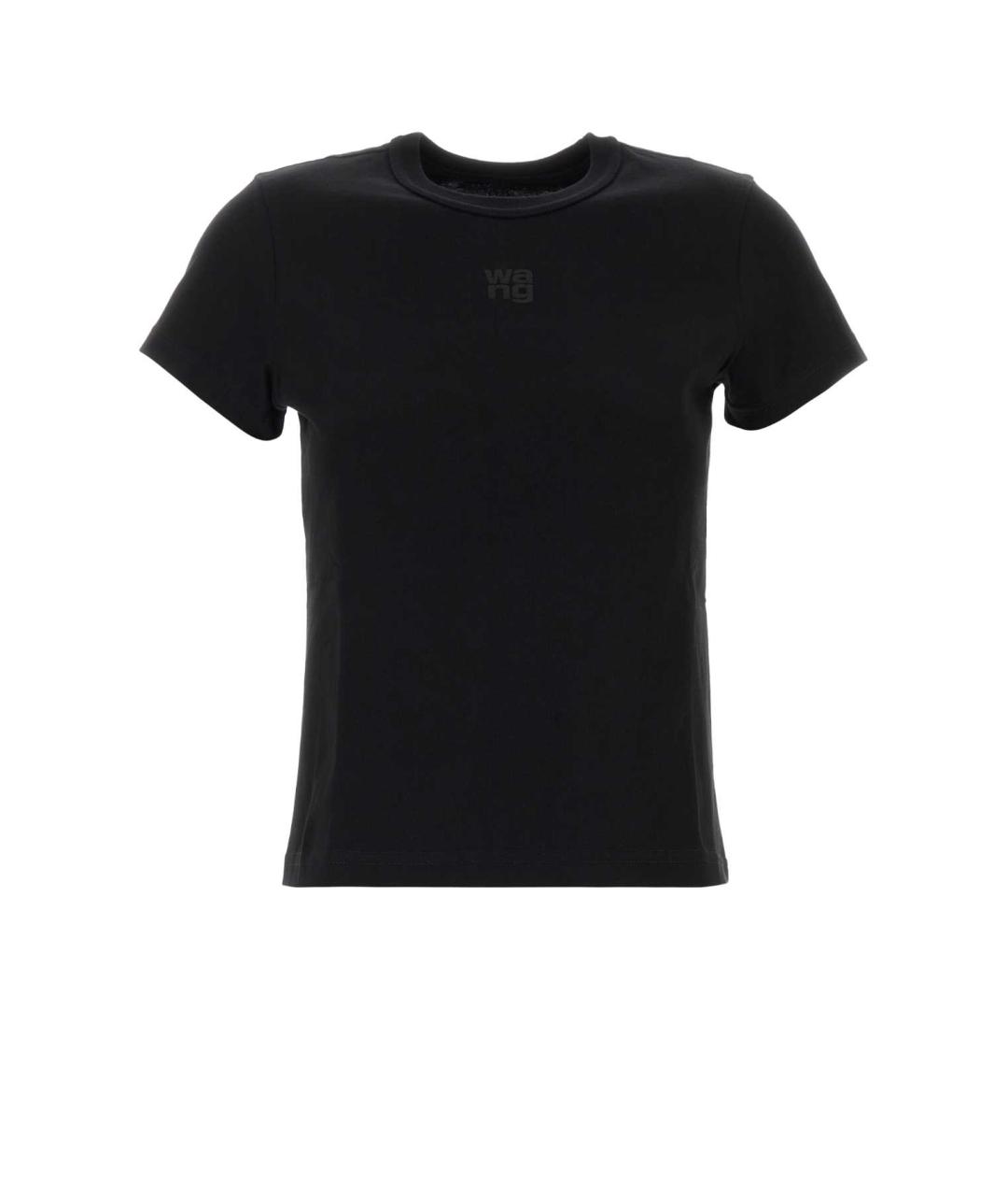 T BY ALEXANDER WANG Черная хлопковая футболка, фото 1