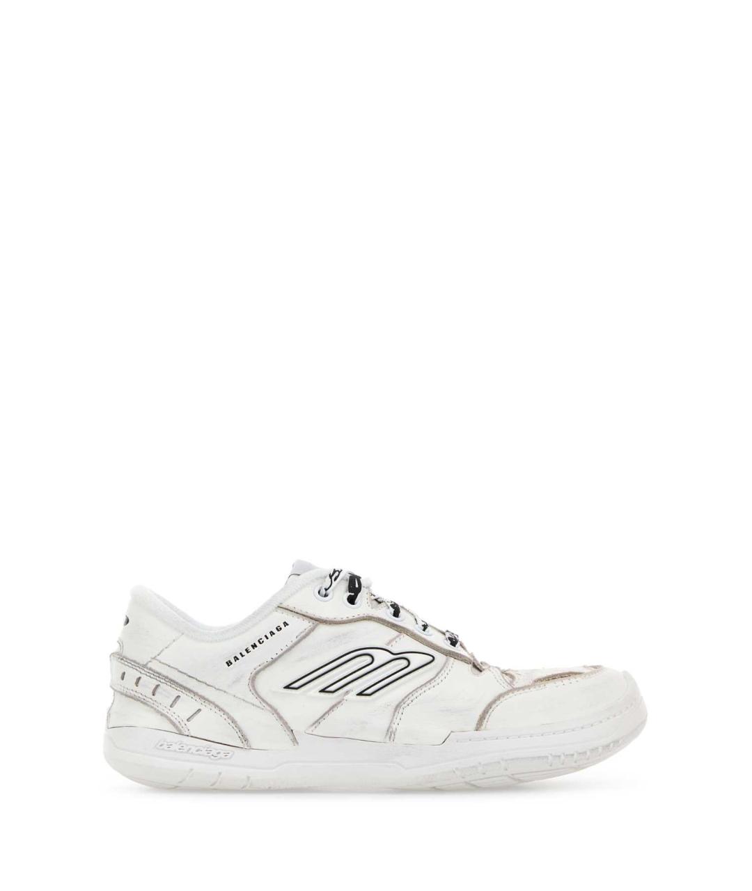 BALENCIAGA Белые кожаные кроссовки, фото 1