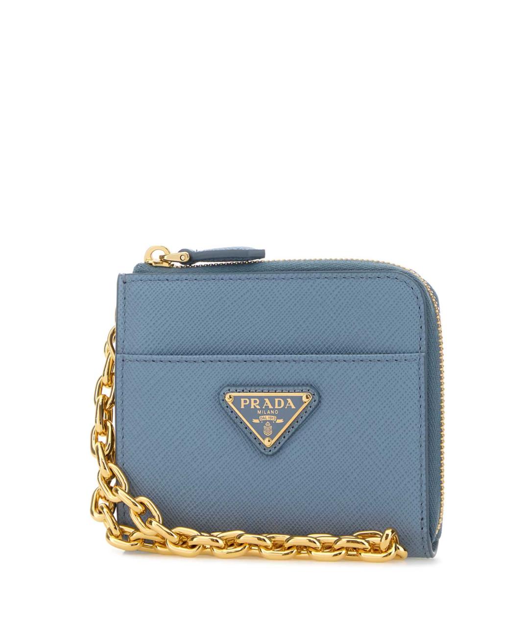 PRADA Голубой кожаный кошелек, фото 2