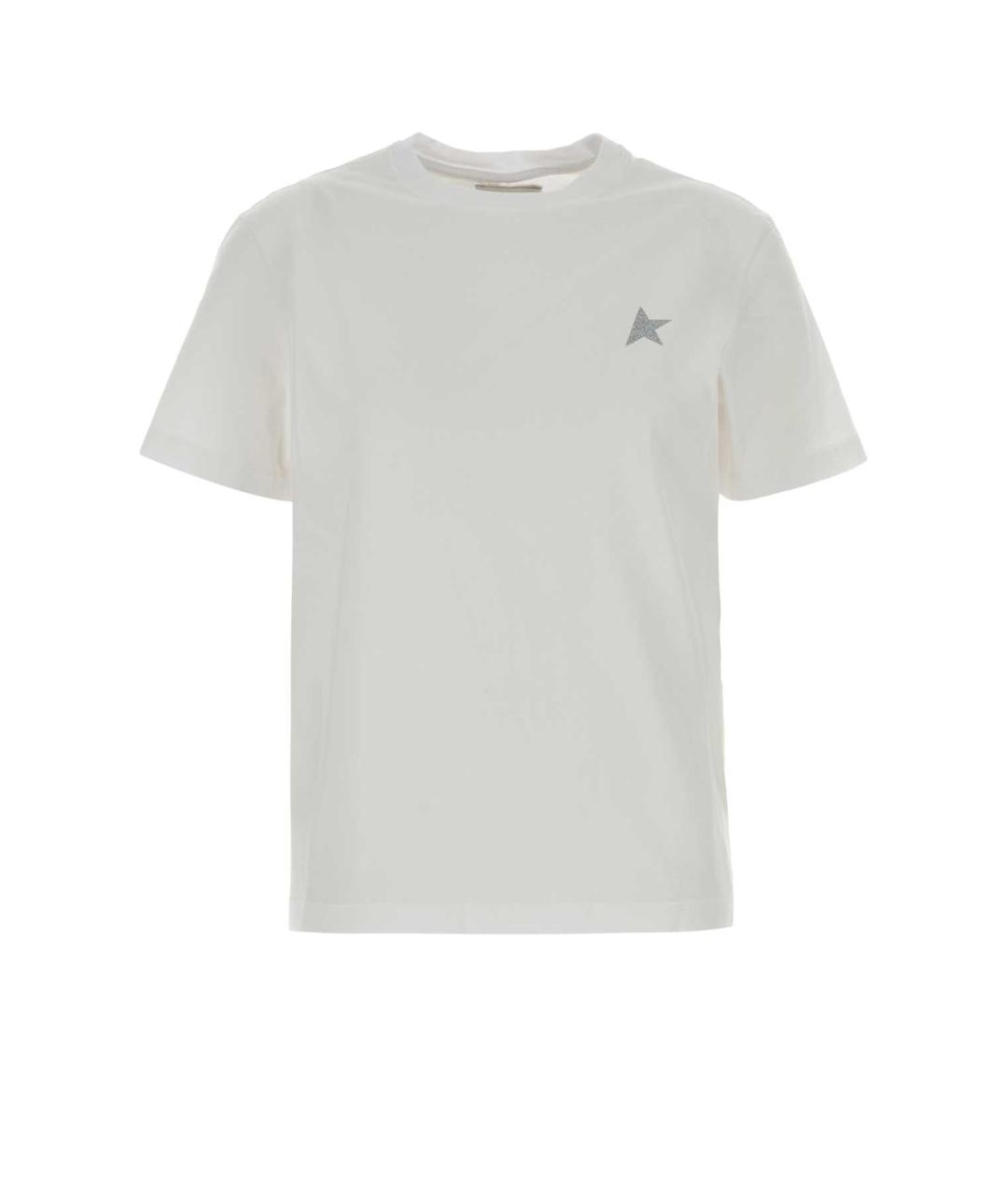 GOLDEN GOOSE DELUXE BRAND Белая хлопковая футболка, фото 1