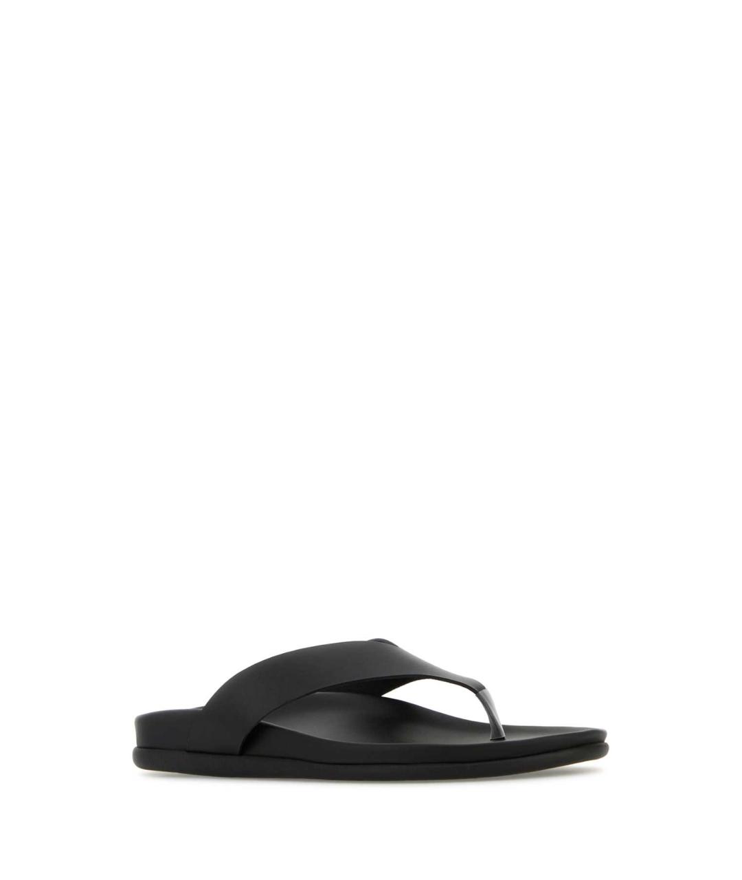 ANCIENT GREEK Черные кожаные шлепанцы, фото 2