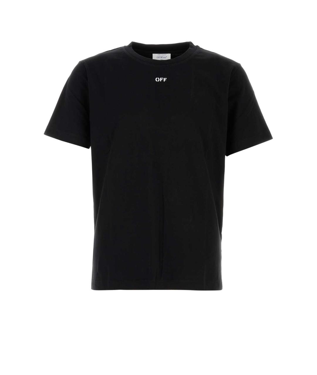 OFF-WHITE Черная хлопковая футболка, фото 1