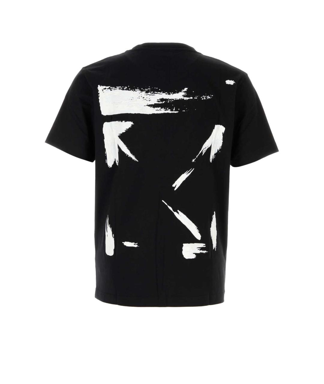 OFF-WHITE Черная хлопковая футболка, фото 2