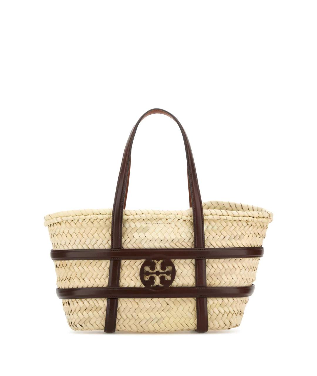 TORY BURCH Бежевая пелетеная сумка с короткими ручками, фото 1