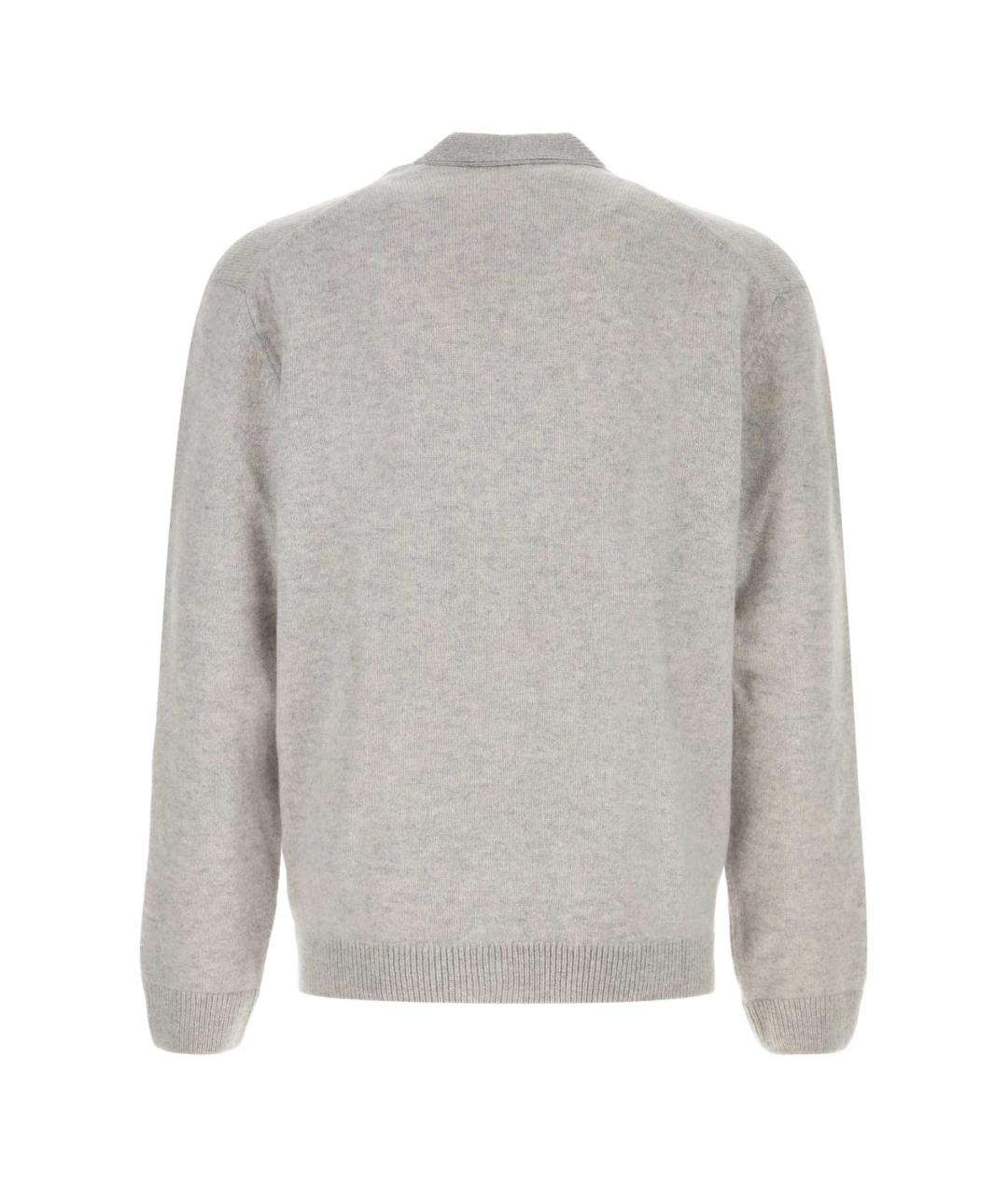 MAISON KITSUNE Серый шерстяной кардиган, фото 2