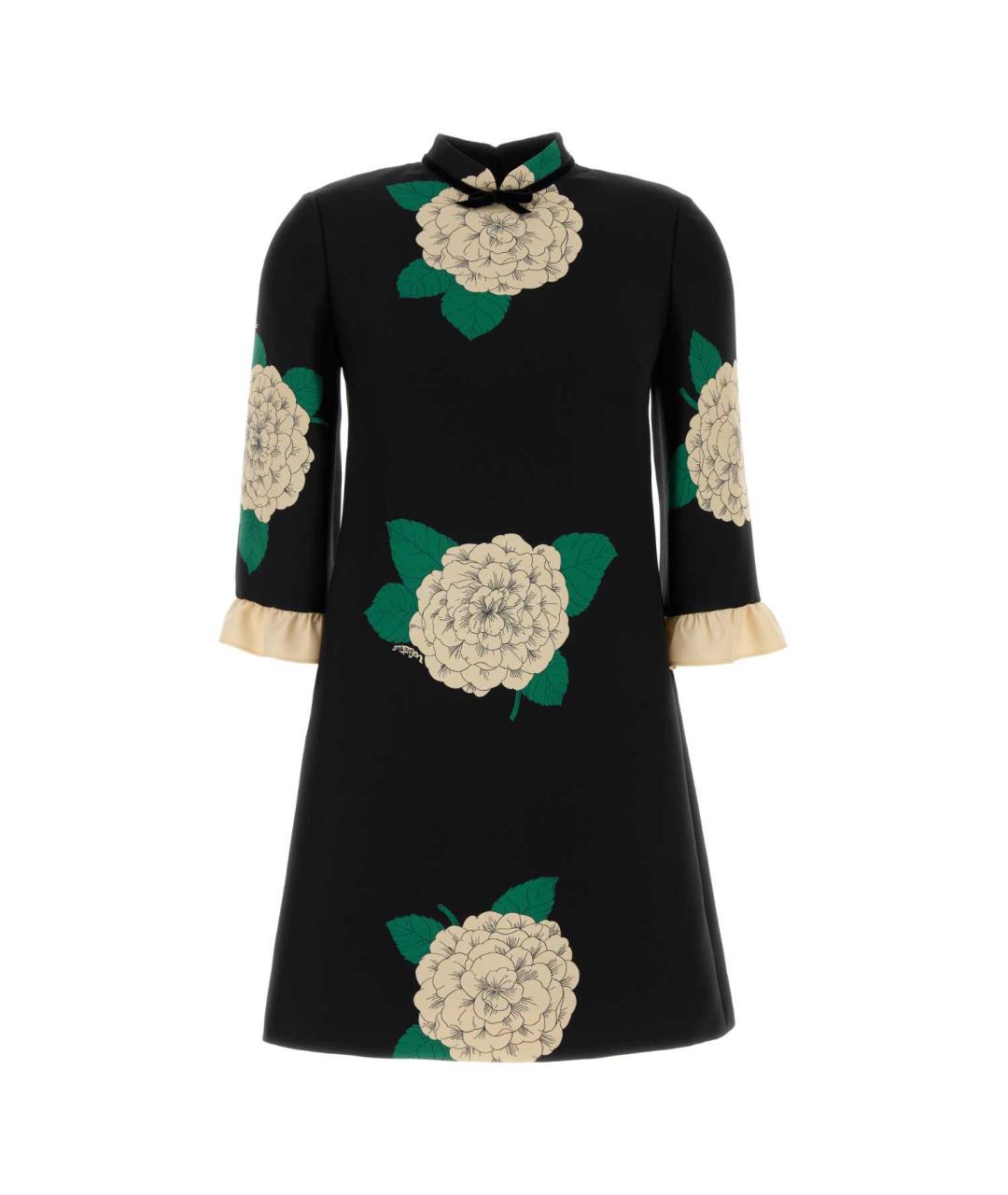 VALENTINO Мульти шерстяное коктейльное платье, фото 1