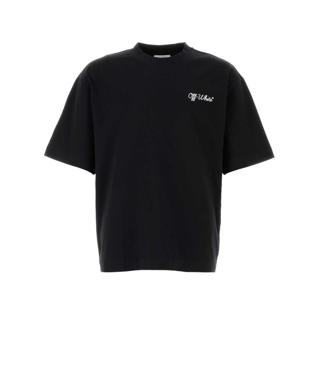OFF-WHITE Черная хлопковая футболка, фото 1