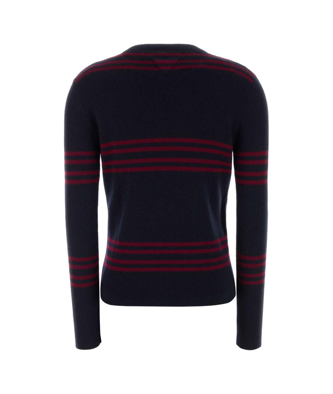 PRADA Темно-синий шерстяной джемпер / свитер, фото 2