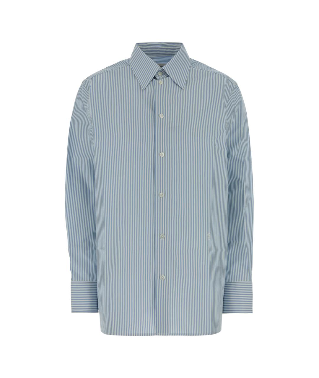 SAINT LAURENT Голубая хлопковая рубашка, фото 1