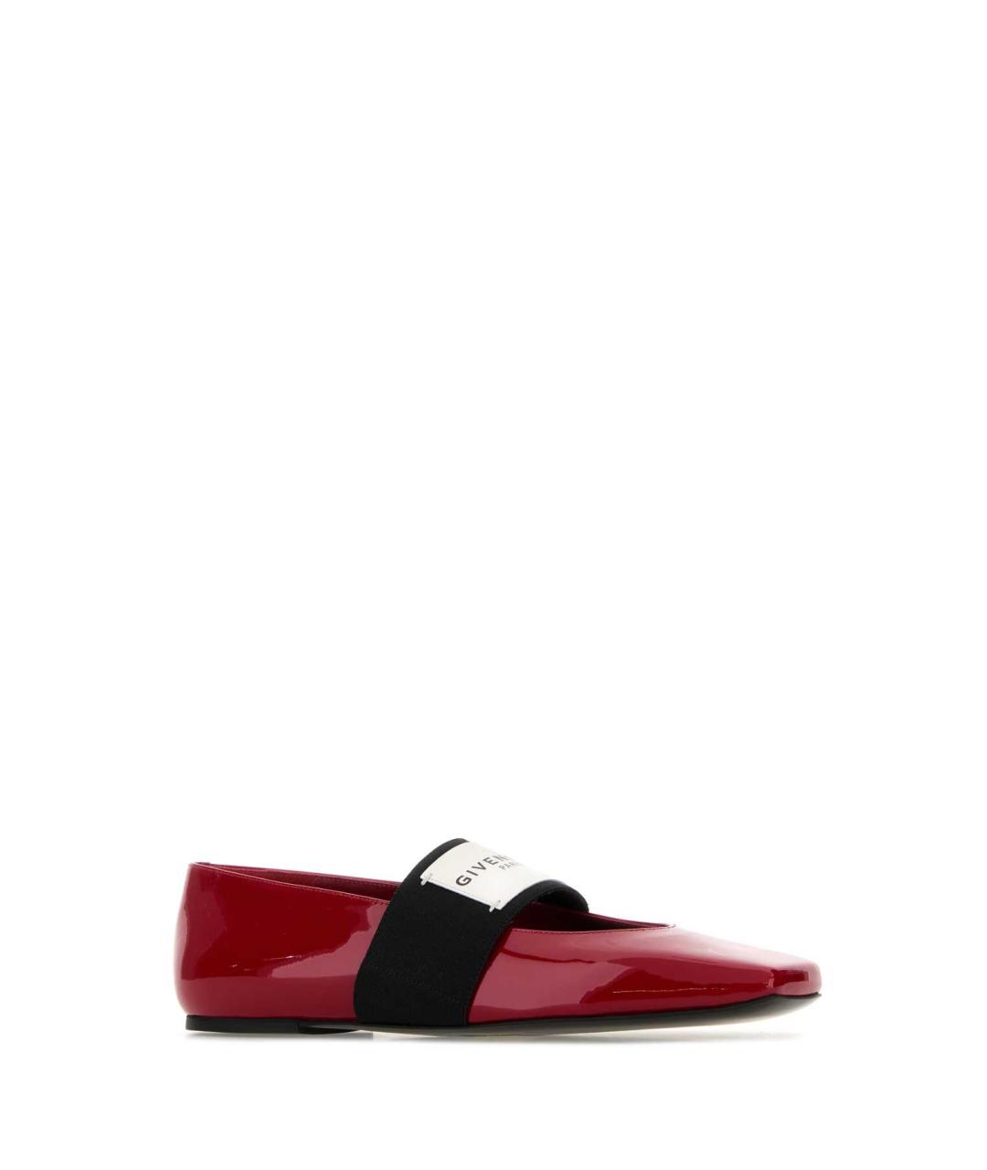 GIVENCHY Красные кожаные балетки, фото 2