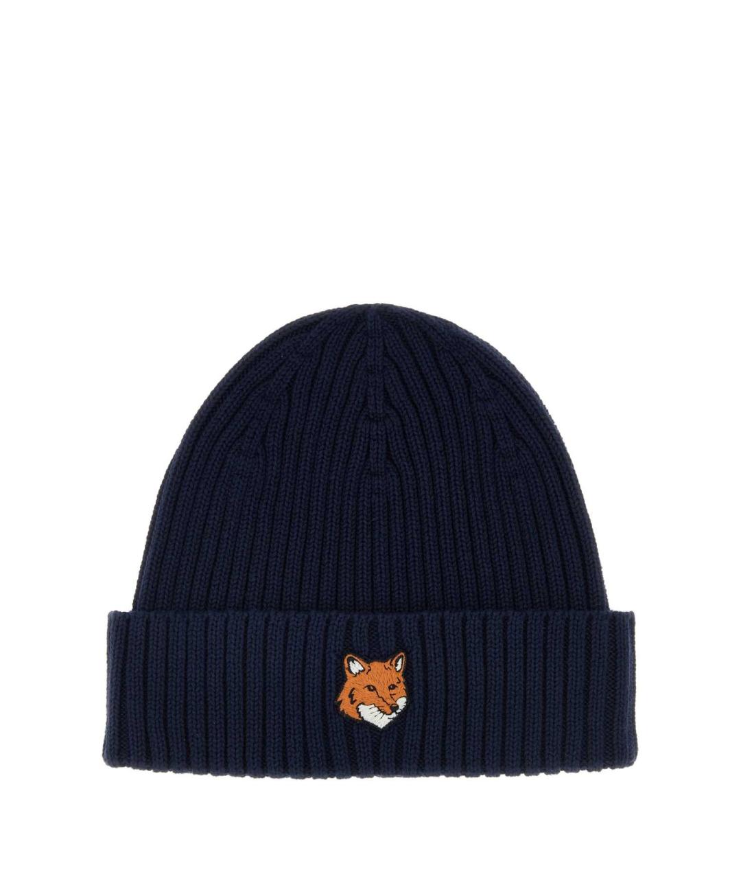 MAISON KITSUNE Синяя хлопковая шапка, фото 1