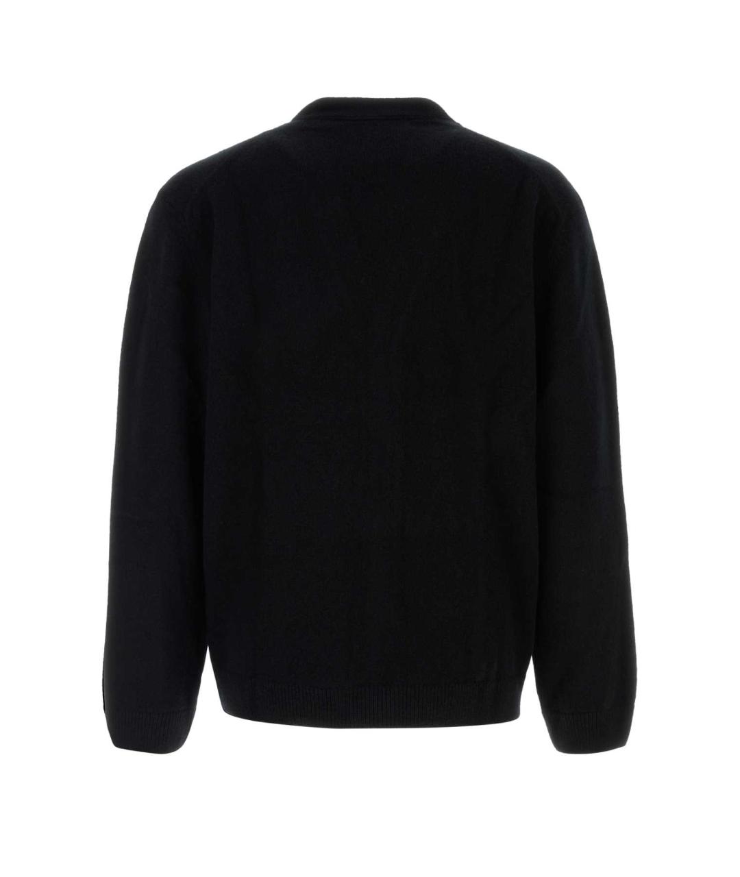 MAISON KITSUNE Черный шерстяной кардиган, фото 2