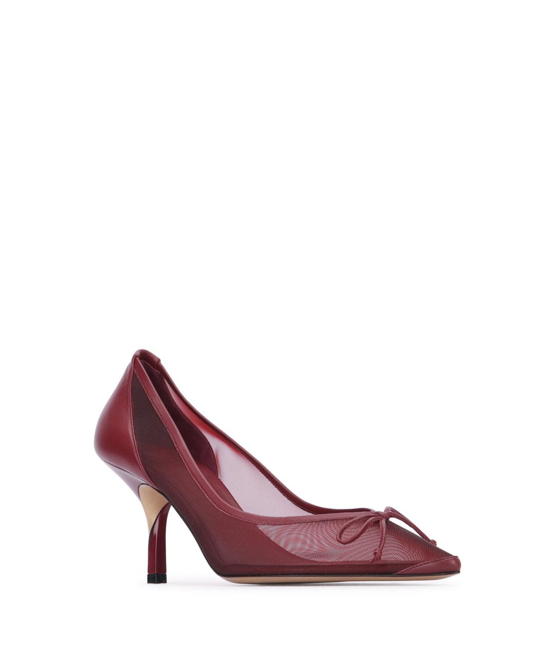 JACQUEMUS Бордовые текстильные туфли, фото 2