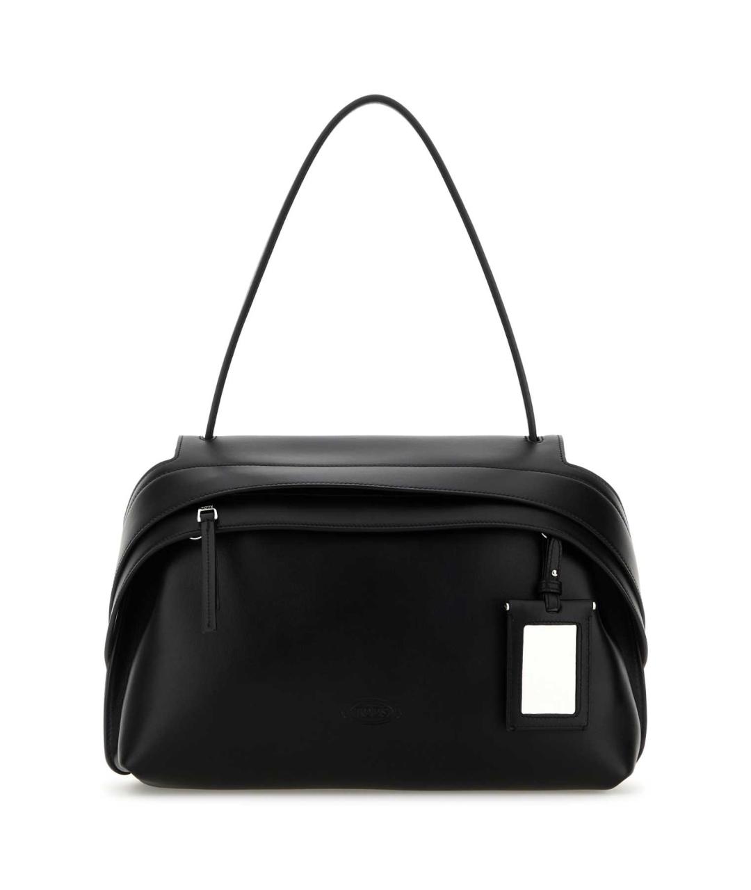 TOD'S Черная кожаная сумка с короткими ручками, фото 2