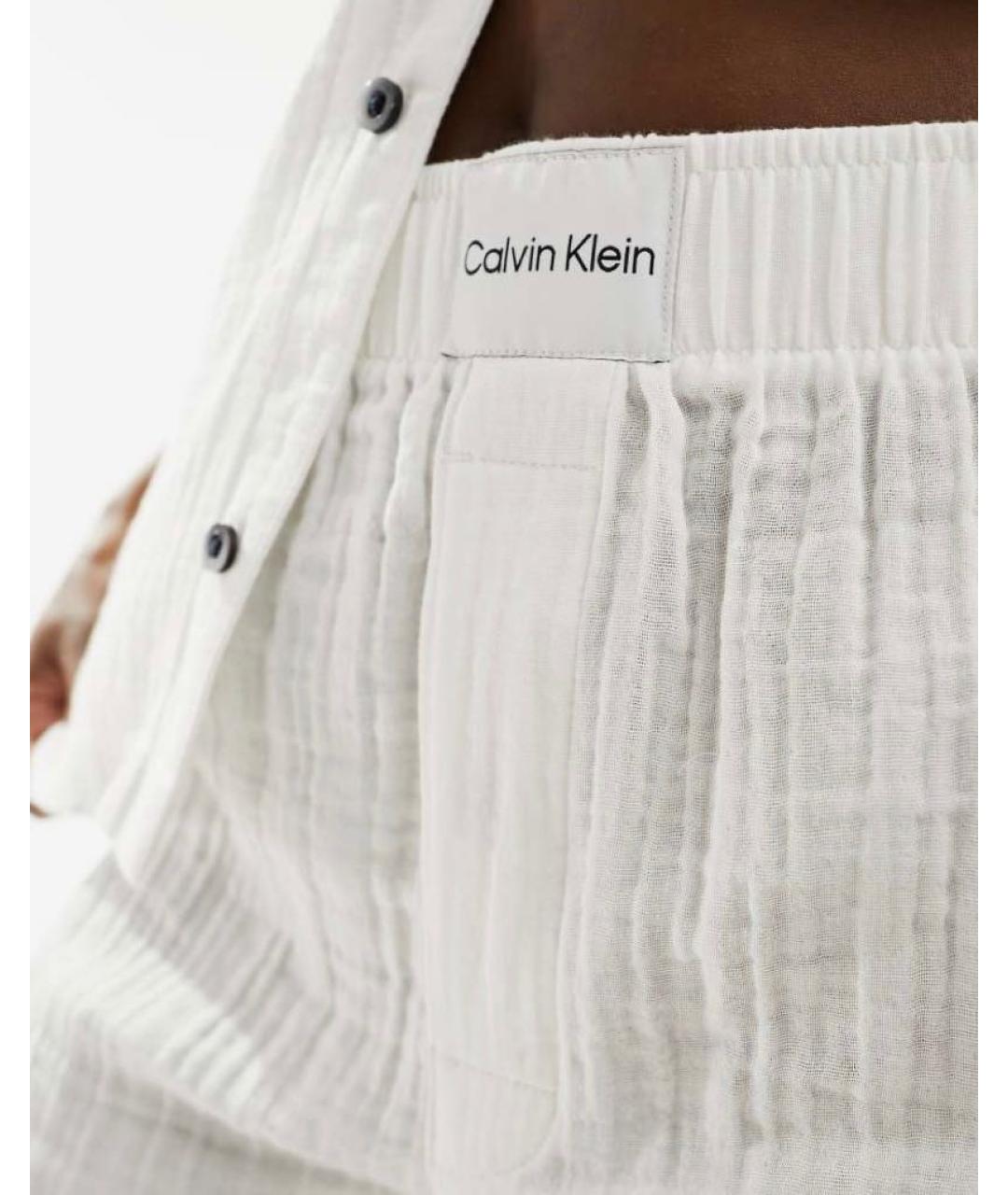 CALVIN KLEIN Белая хлопковая пижама, фото 7