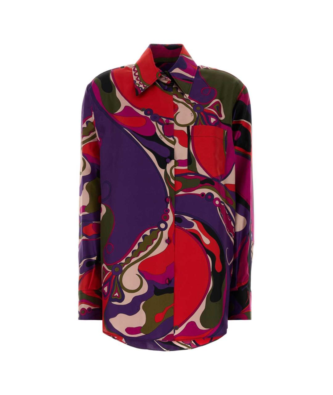 EMILIO PUCCI Мульти шелковая рубашка, фото 1