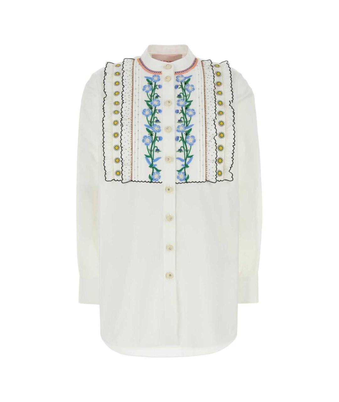 VALENTINO Белая хлопковая рубашка, фото 1