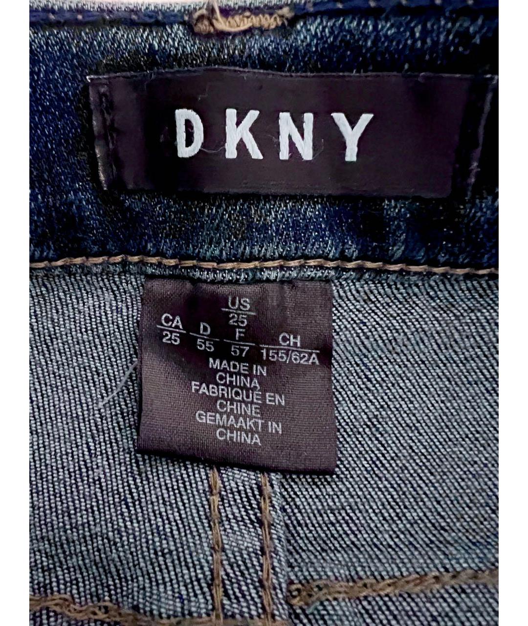 DKNY Синие хлопковые джинсы слим, фото 3