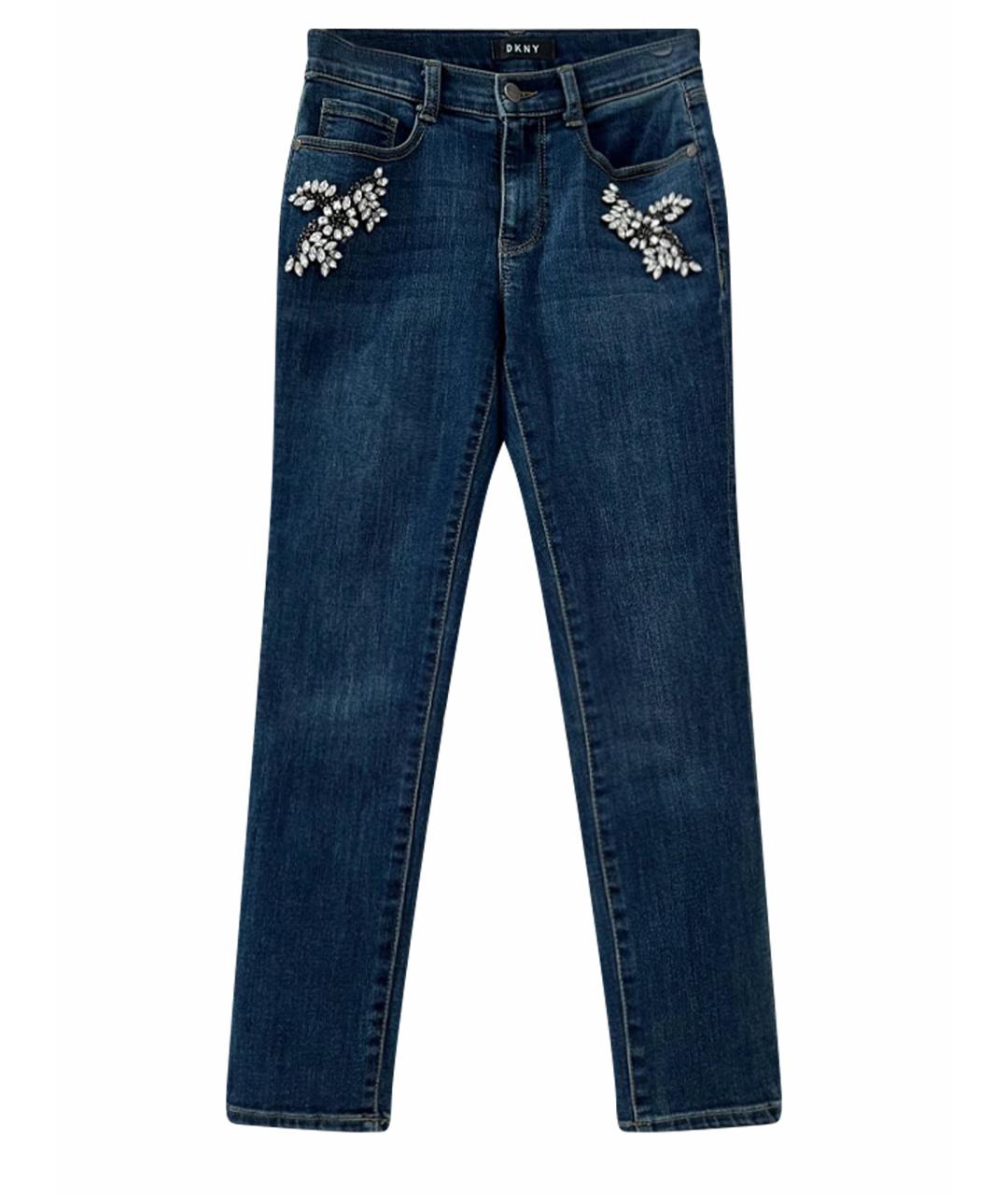 DKNY Синие хлопковые джинсы слим, фото 1