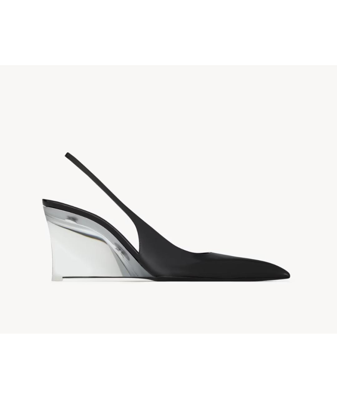 SAINT LAURENT Черные туфли из лакированной кожи, фото 4