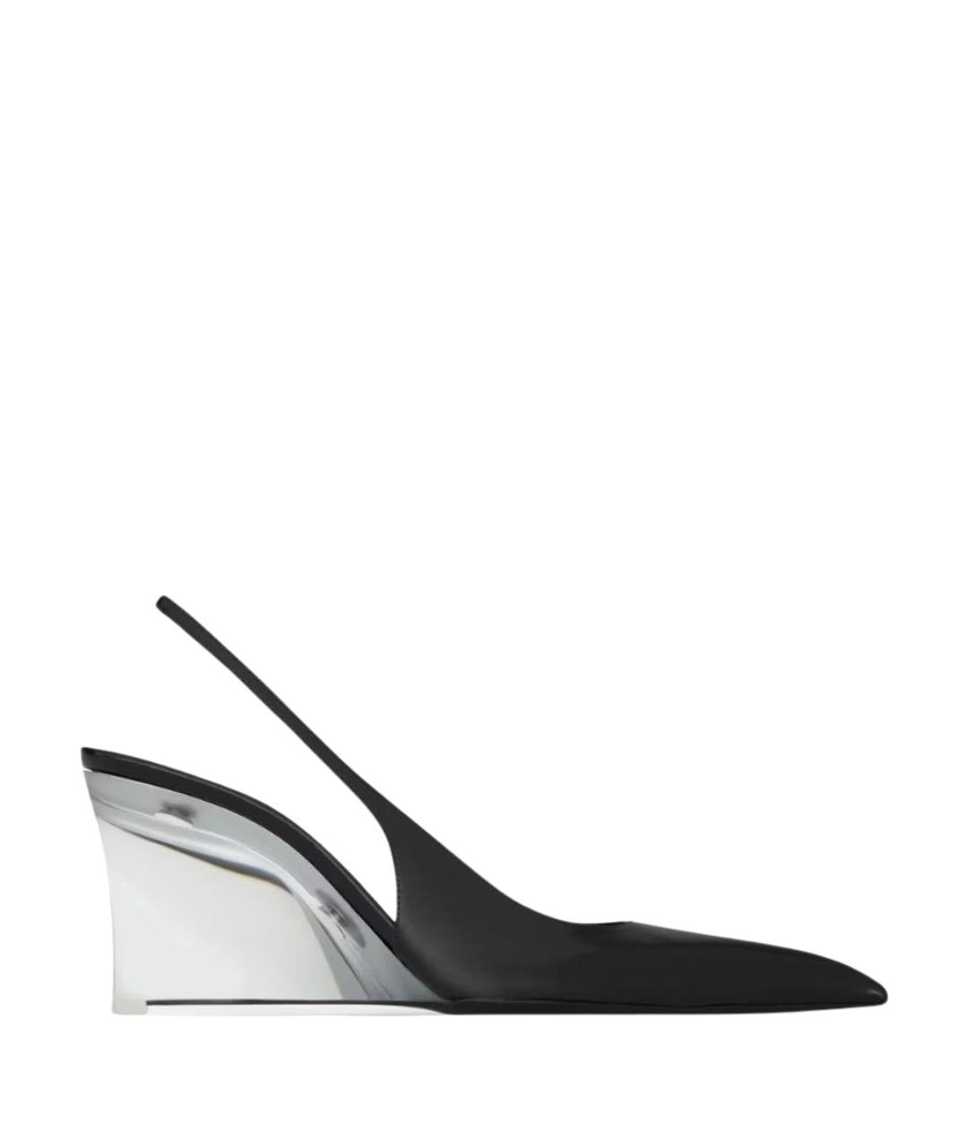 SAINT LAURENT Черные туфли из лакированной кожи, фото 1