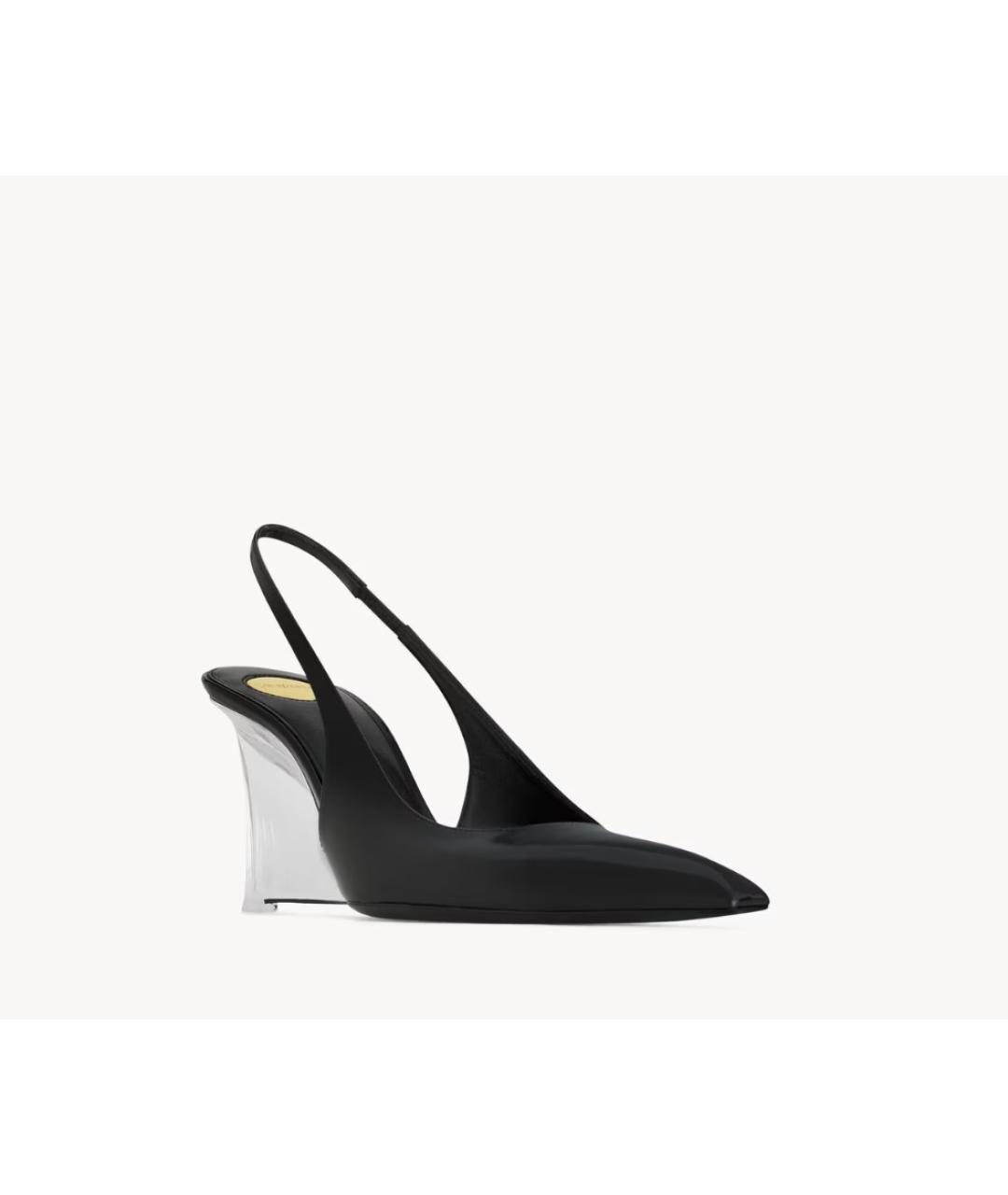 SAINT LAURENT Черные туфли из лакированной кожи, фото 3