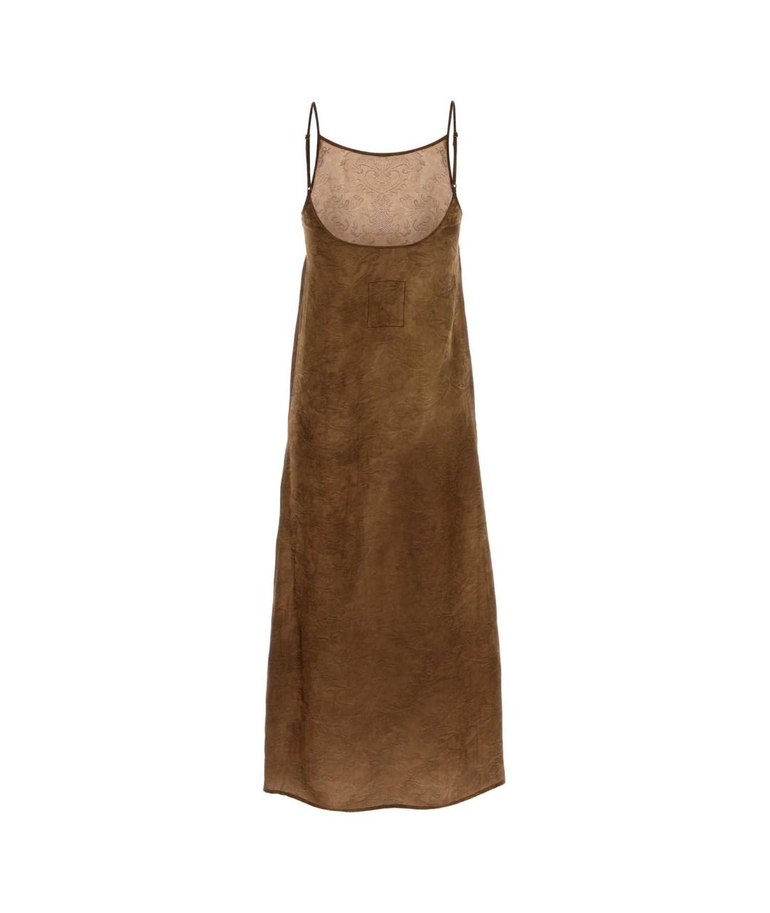 UMA WANG Коричневое вискозное повседневное платье, фото 2