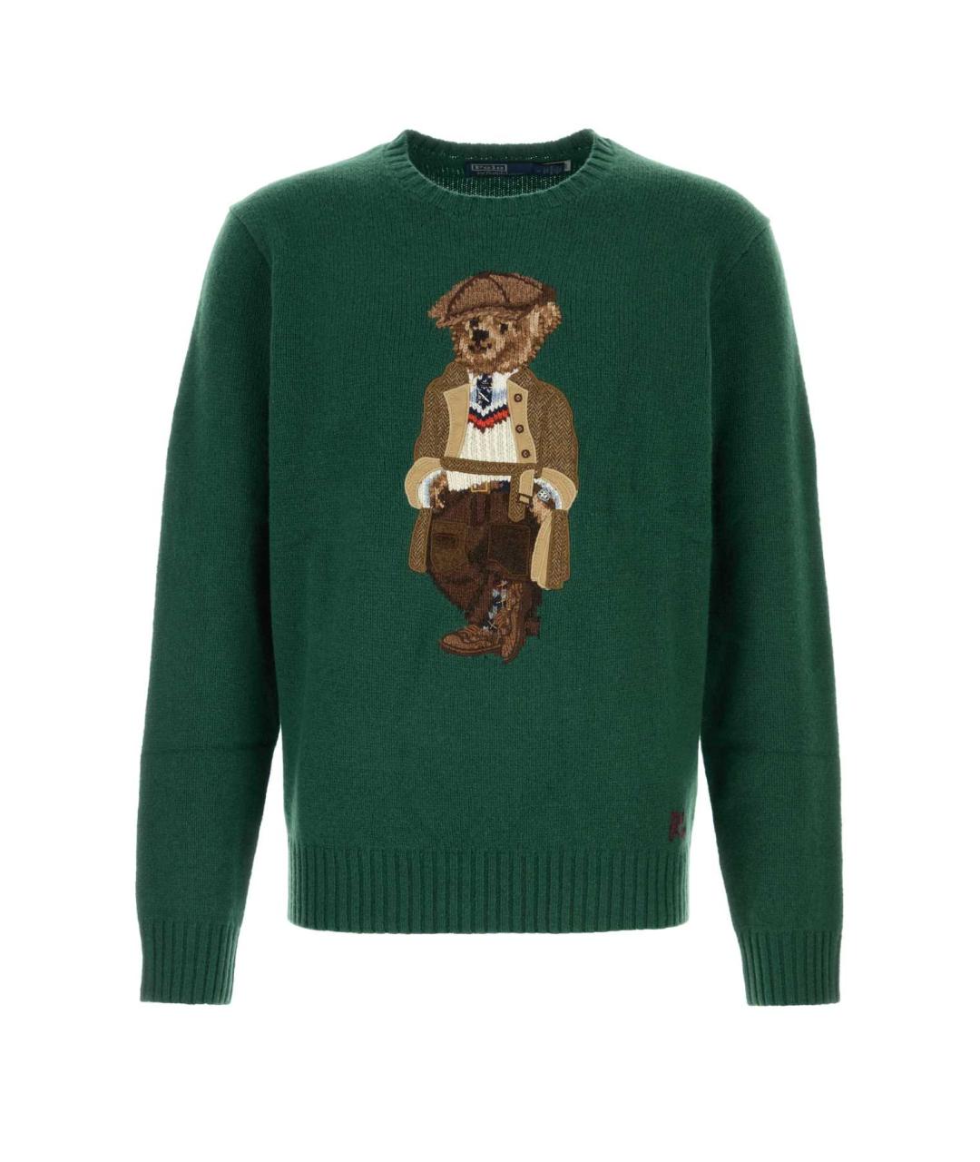 POLO RALPH LAUREN Зеленый шерстяной джемпер / свитер, фото 1