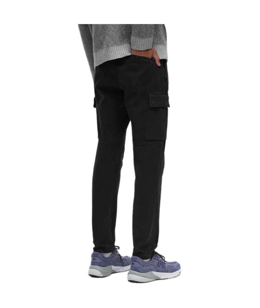 STONE ISLAND Черные повседневные брюки, фото 3