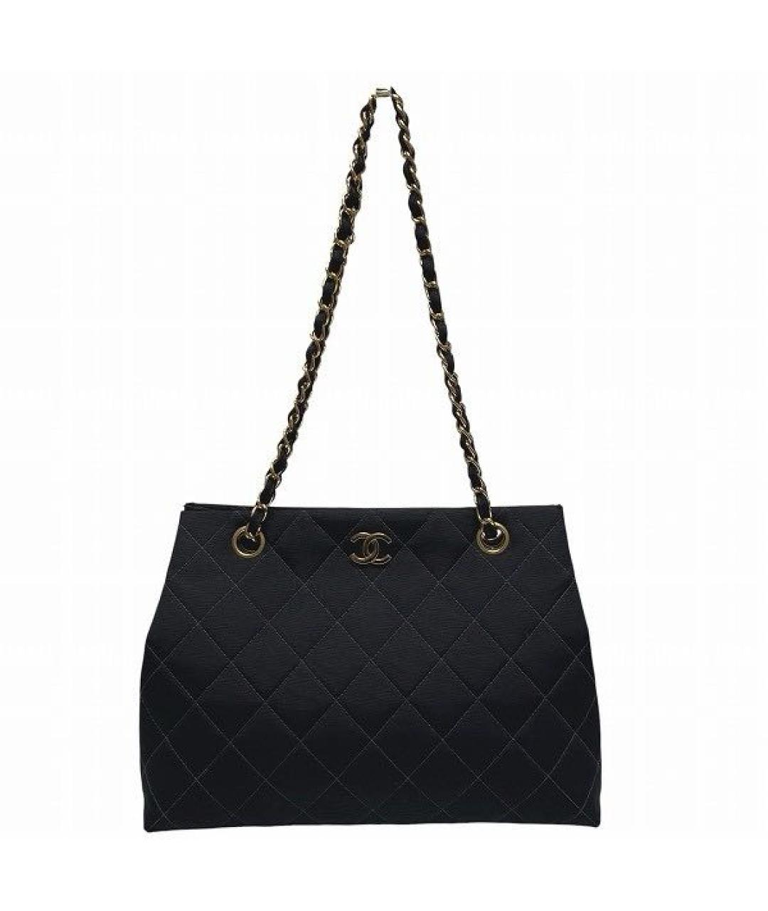 CHANEL Черная бархатная сумка тоут, фото 1