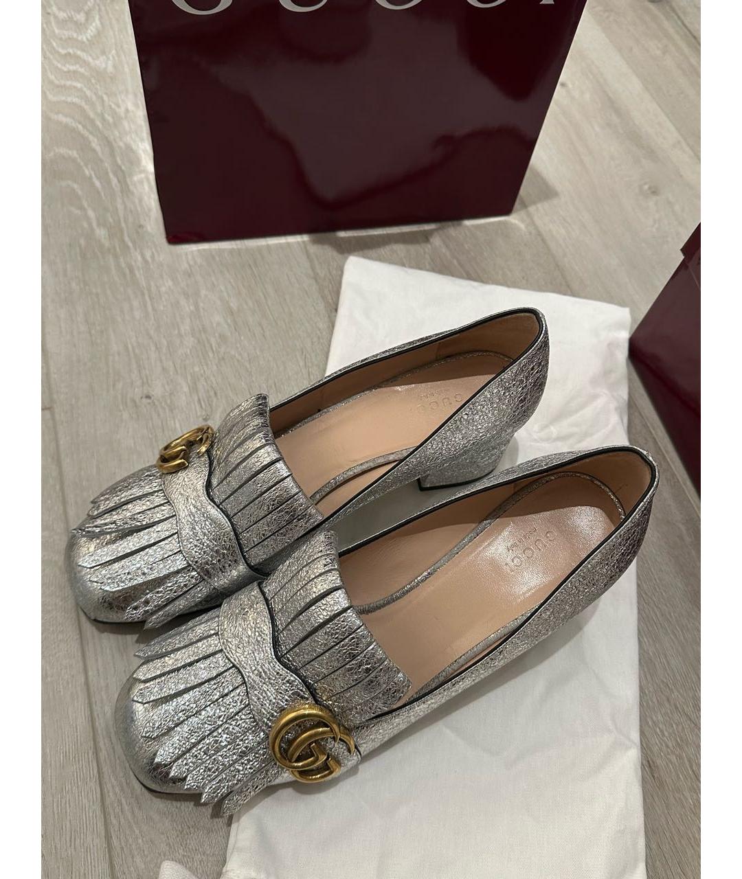 GUCCI Серебряные туфли, фото 2